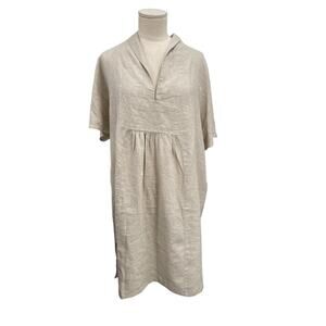 NWT Tuckernuck Linen Dress Tan Short Sleeve Size XXS